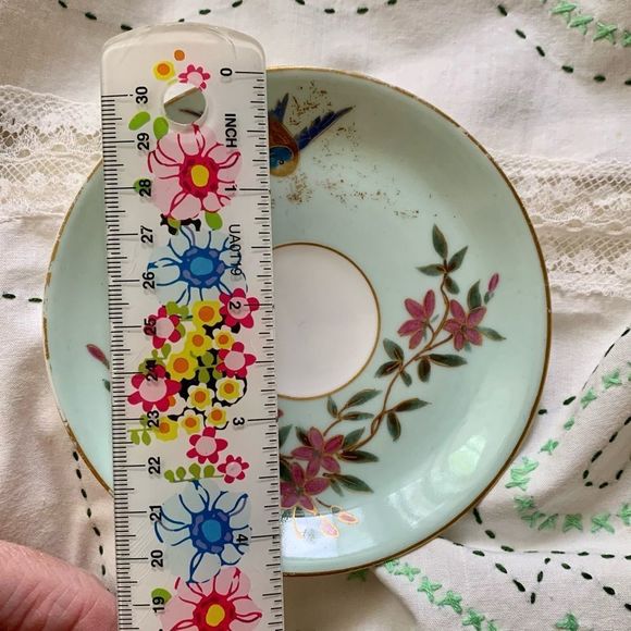 Vintage Delicate Cup and Saucer w/Bluebird! Sweet! - Picture 10 of 17